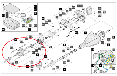 Sommer Lagerhuis compleet voor Twist XL lineaire draaipoortmotor