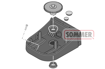 Sommer tandwiel met as + 2 bussen voor lagering Twist AM