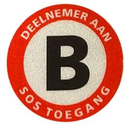 SOS Toegang sleutelbuis sticker