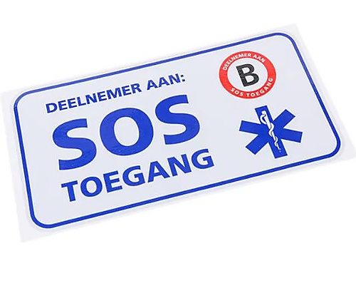 SOS Toegang sticker