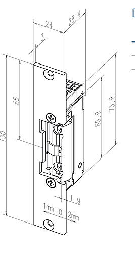 Standaard inbouw deuropener 11805RR--09635A71 en B71