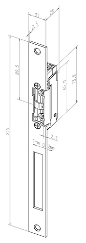 Standaard inbouw deuropener 11805RR--43435A71 en B71