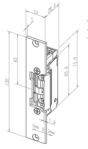 Standaard inbouw deuropener 128----09602A71 en 128----09635A71