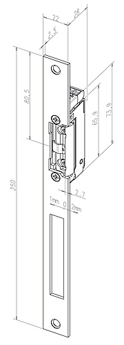 Standaard inbouw deuropener 128----43401A71 en 128----43435A71