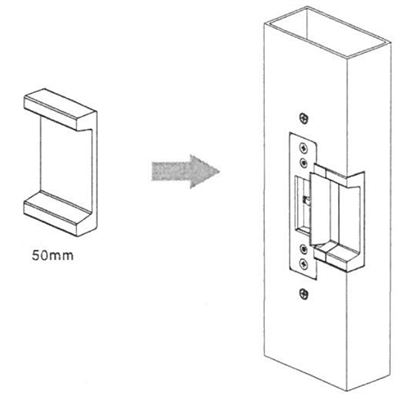 Verbreding sluitplaat montage in brede kozijnen