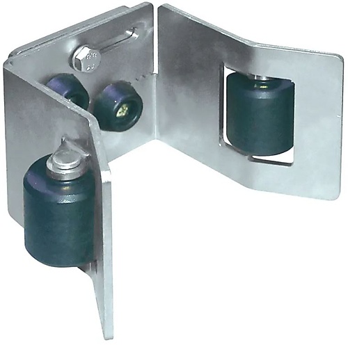 Verstelbare opvangmuil met nylon rollen voor schuifpoorten