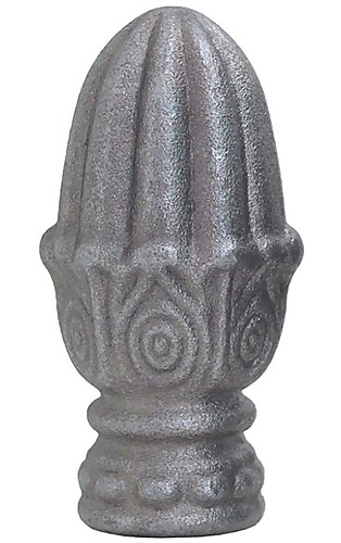 Warmgesmede paalkop met ronde voet