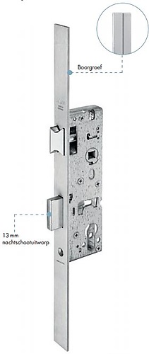 Wilka Renovatieslot 1433 DRN20 met lange voorplaat 380mm