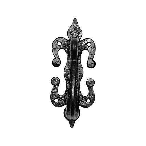 Zwarte deurklopper Lelie 190x80mm