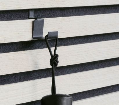 Zwarte haken voor akoestische panelen set van 2 stuks